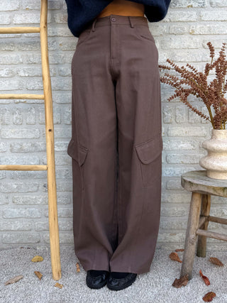 Loose Cargo Pants / Brown