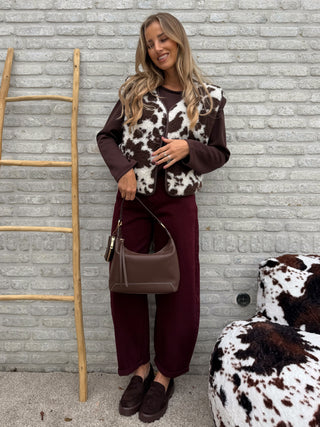 Relaxed Barrel Jeans / Bordeaux