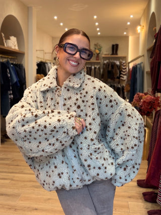 Oversized Teddy Jacket / Bambi-Beige