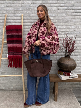 Rosy Teddy Bloom Jacket / Rose-Brown