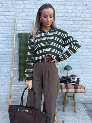 Wide Classy Trousers / Brown