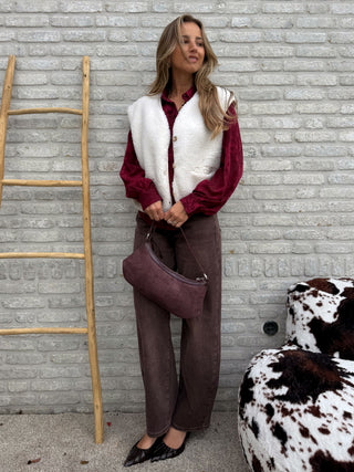 Pocket Teddy Gilet / White