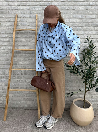 Polka Dot Multi-Way Jacket / Blue