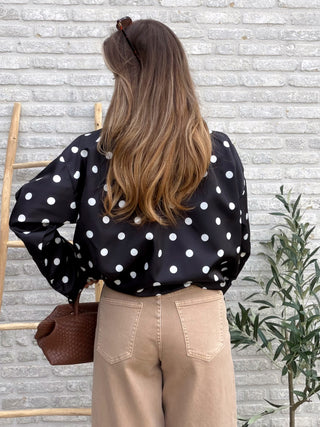 Polka Dot Multi-Way Jacket / Black