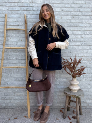 Teddy Warmer Gilet / Navy Blue
