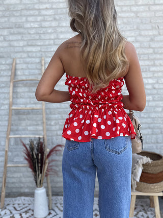 Playful Dot Top / Red