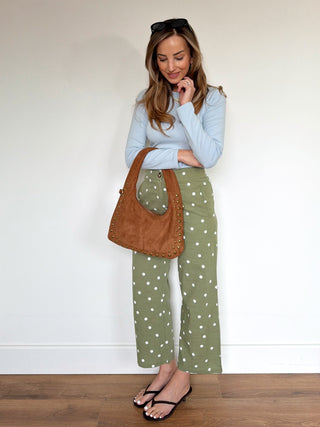 Fitted Long Sleeve Top / Light Blue