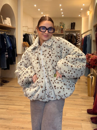 Oversized Teddy Jacket / Bambi-Beige