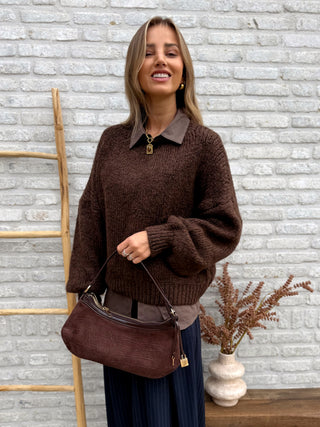 Soft Balloon Knit / Brown