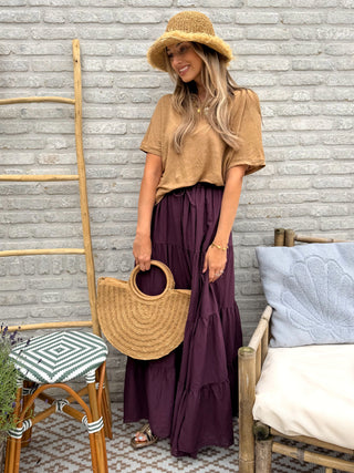Relaxed Linen Tee / Camel