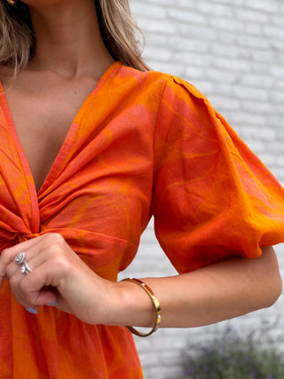 Sunset Twist Dress / Orange