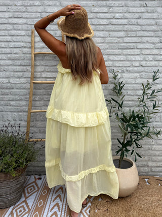 Sunny Ruffle Maxi Dress / Yellow