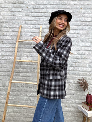 Parisian Plaid Blazer / Black