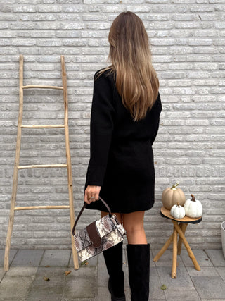 Knitted Sweater Dress / Black