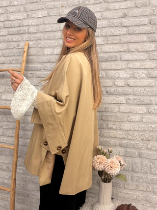 Everyday Poncho Jacket / Beige