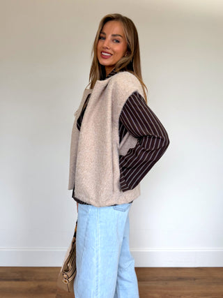 Fuzzy Gilet / Beige