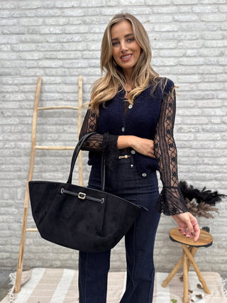 Buttoned Knit Gilet / Dark Blue