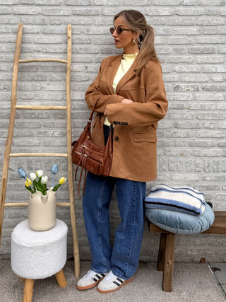 Soft Straight Blazer / Camel