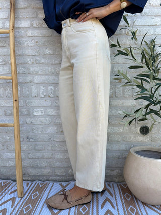 Vintage Wash Jeans / Beige
