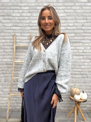 Sheer Lace Longsleeve / Dark Blue