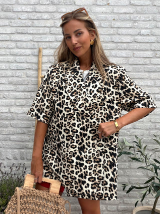 Leopard Statement Blazer / Brown