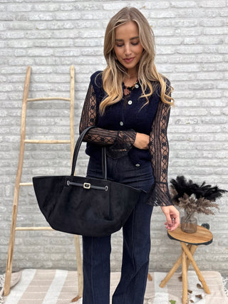 Buttoned Knit Gilet / Dark Blue