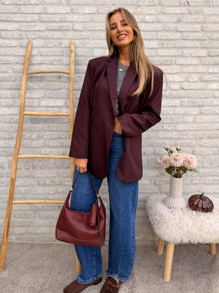Rhinestone Blazer / Bordeaux