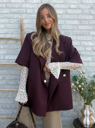 Oversized Chic Blazer / Bordeaux