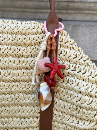 Seashell Bag Charm / Red