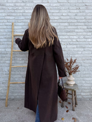 Long Assymetric Coat / Brown