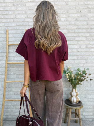 Statement Tee / Burgundy