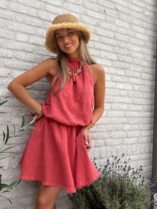 Halter Breeze Dress / Terracotta