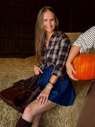 Plaid Checkered Shirt / Brown