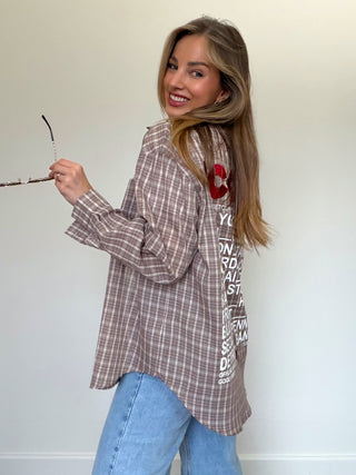 Iconic Statement Shirt / Taupe