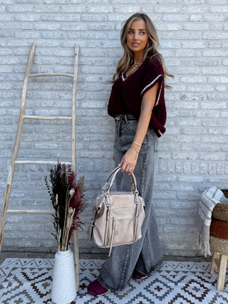 Soft Teddy Gilet / Bordeaux