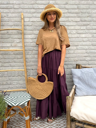 Relaxed Linen Tee / Camel