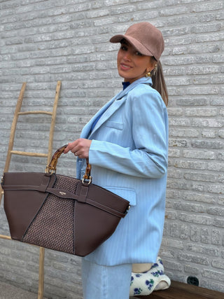 Pinstripe Classic Blazer / Blue