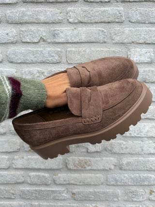 Chunky Suėde Loafers / Taupe