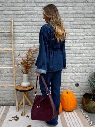 Denim Belted Statement Set