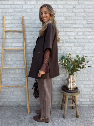 Oversized Chic Blazer / Brown