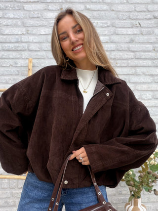 Corduroy Bomber Jacket / Brown