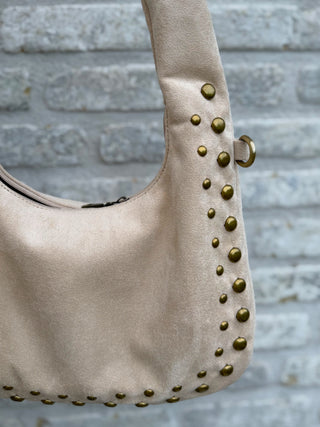 Studded Shoulder Bag / Beige