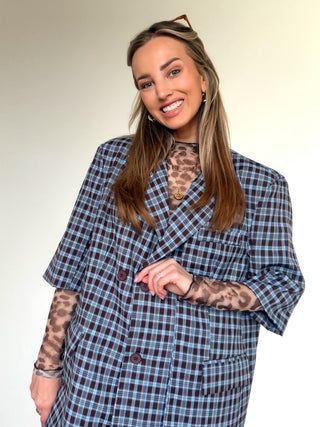 Leopard Mesh Top / Brown
