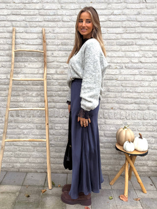 Sheer Lace Longsleeve / Dark Blue