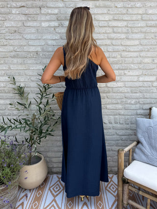 One Shoulder Dress / Dark Blue