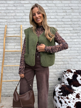 Sheer Leopard Top / Brown