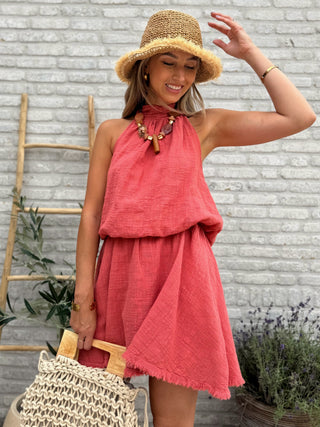 Halter Breeze Dress / Terracotta