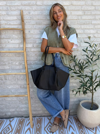 Vintage Denim Gilet / Khaki