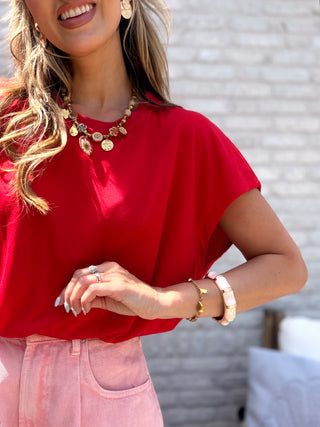Puffy Basic Tee / Red