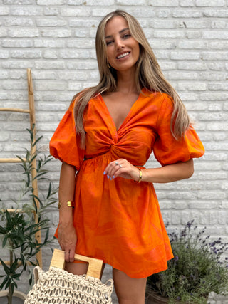 Sunset Twist Dress / Orange